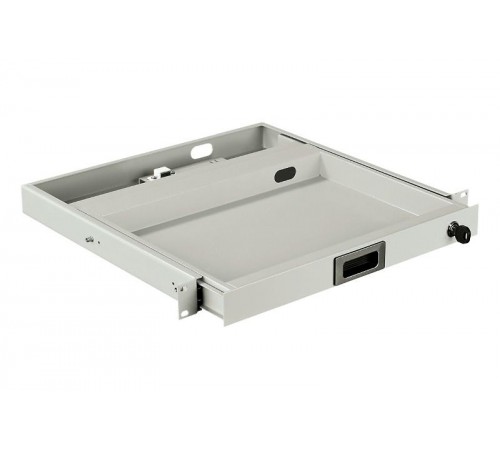 Полка клавиатурная WZ-SB78-00-04-011 1U, без клавиатуры (внутренние размеры: 378 х 262 х 36 мм), цвет серый (RAL 7035) (SZB-78-00-00/4)  11273  Zpas