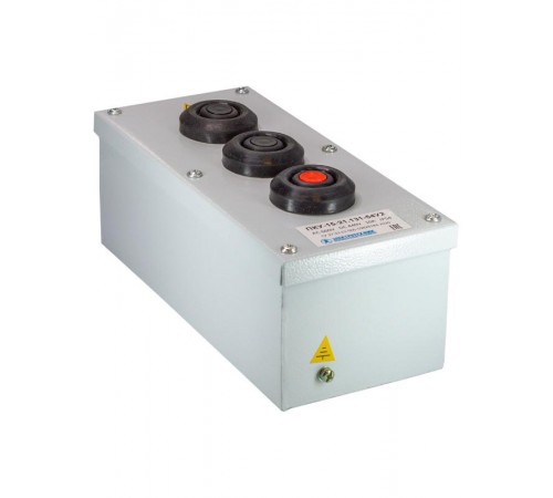 ПКУ-15-21.131-54У2 (2*КЕ081/2(1з+1р) черная + 1*КЕ081/2(1з+1р) красная + PG-19), пост управления (ЭТ)  ET008511  Электротехник