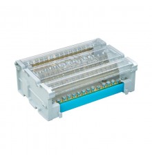 Блок распределительный на DIN рейку 4р 125А, 11х6мм 2х7,5мм2x9мм.  BD125154  DKC