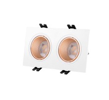 Светильник светодиодный встраиваемый DK3072-WBR , IP20, 10Вт, GU5.3, LED, белый/бронзовый, пластик  DK3072-WBR  DENKIRS