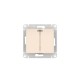 Glossa Бежевый Выключатель 2-клавишный с подсветкой, сх.5а, 10АХ, механизм, быстрозажимные клеммы  GSL000253S  SE