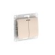 Glossa Бежевый Выключатель 2-клавишный с подсветкой, сх.5а, 10АХ, механизм, быстрозажимные клеммы  GSL000253S  SE