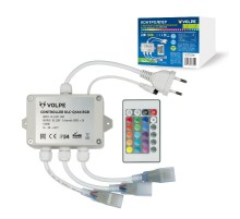 Контроллер для управления LED RGB ULS-5050 лентами 220В, ULC-Q444 RGB WHITE 3 выхода, 1440Вт, с пультом ДУ ИК.  UL-00002275  Volpe