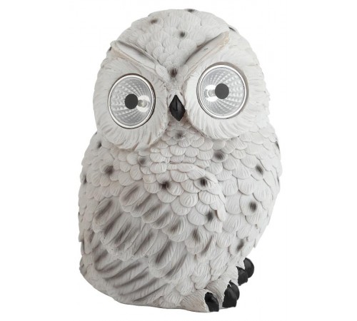 Cветильник садовый декоративный Полярная сова на солнечной батарее ERAFYS01-09 полистоун, 19 см  Б0044841  ЭРА