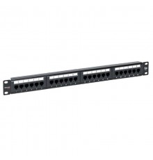 Патч-панель TERACOM PRO 19'' Cat.5E 1U неэкранированная UTP 24 порта RJ-45 Dual IDC  TRP-PPNL-5EUTP-1U24  EKF