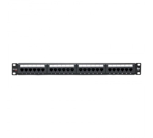 Патч-панель TERACOM PRO 19'' Cat.5E 1U неэкранированная UTP 24 порта RJ-45 Dual IDC  TRP-PPNL-5EUTP-1U24  EKF