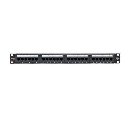 Патч-панель TERACOM PRO 19'' Cat.5E 1U неэкранированная UTP 24 порта RJ-45 Dual IDC  TRP-PPNL-5EUTP-1U24  EKF