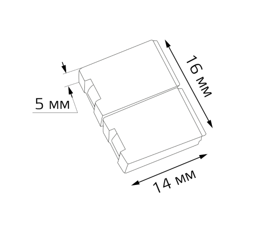 Набор коннекторов для светодиодной ленты RGB 5 шт. в упак.  209204000  Gauss