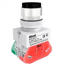 Выкл. кноп. с фикс. ABFP 22 мм черн. 220В ВK-22   25129DEK  DEKraft