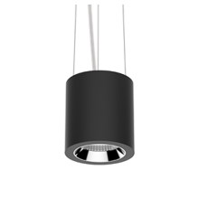 Светильник светодиодный DL-02 Tube подвесной 125х135 мм 18Вт 3000K 35° RAL9005 черный муар  V1-R0-90113-30000-2001830  VARTON