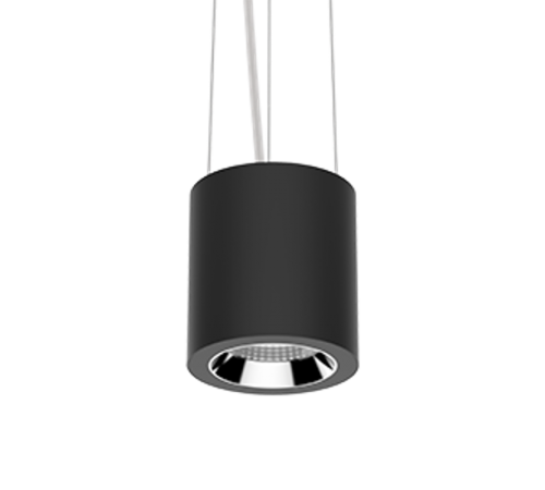 Светильник светодиодный DL-02 Tube подвесной 125х135 мм 18Вт 4000K 35° RAL9005 черный муар  V1-R0-90113-30000-2001840  VARTON