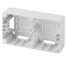 12-6102-01 ЭРА Коробка наклад. монтажа 2 поста, Эра12, белый  Б0043170  ЭРА