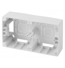 12-6102-01 ЭРА Коробка наклад. монтажа 2 поста, Эра12, белый  Б0043170  ЭРА