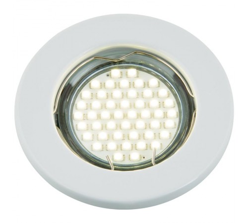 Светильник декор. встраив, серия "Arno" DLS-A104 GU5.3 WHITE GU5.3. металл, цвет белый. Штампованный.  UL-00000906  Fametto