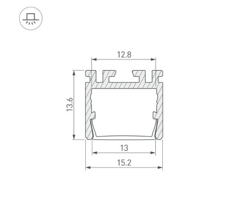 Профиль PDS-D-2000 ANOD  026517  Arlight
