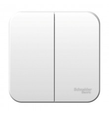 Blanca Белый О/У с изолирующей пластиной Выключатель 2-клавишный 10А, 250B  BLNVA105011  SE