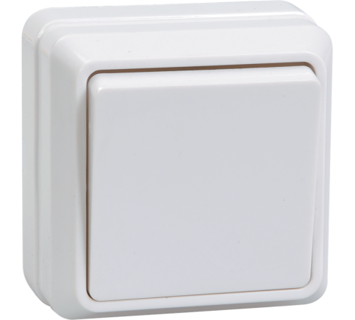 ОКТАВА белый Выключатель 1-клавишный кнопочный 10А ВСк20-1-0-ОБ  EVO13-K01-10-DC  GENERICA