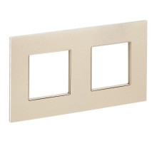 SKANDY Рамка 2-местная SK-F32Sh металл шампань   SK-M22-M-K37  IEK