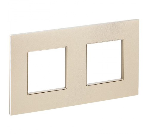 SKANDY Рамка 2-местная SK-F32Sh металл шампань   SK-M22-M-K37  IEK