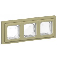 FLITE Рамка 3-местная IP55 Рпро-3-55-ФлО оливковый  FI-M30-32-55-K26  IEK
