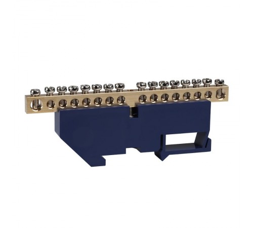 Шина нулевая с изолятором OptiKit  BB-D-N-DIN-16-6х9 синий  277844  КЭАЗ