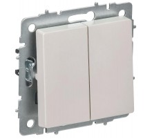 BRITE Выключатель 2-клавишный перекрестный 10А ВС10-2-3-БрЖ жемчуг  BR-V23-0-10-K36  IEK