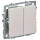 BRITE Выключатель 2-клавишный перекрестный 10А ВС10-2-3-БрЖ жемчуг  BR-V23-0-10-K36  IEK