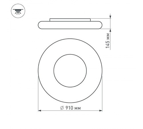 Светильник ALT-TOR-BB910SW-120W Warm White  022751  Arlight