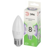 Лампа светодиодная  GREEN LINE LED B35-8W-865-E27 GL E27 8 Вт свеча холодный свет  Б0067136  ЭРА