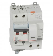 Выключатель автоматический дифференциального тока DX3 6000 2п 50А С 30мА тип AС (4 мод)  411163  Legrand
