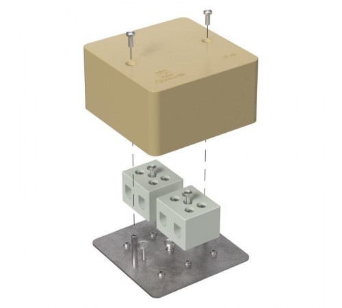 Коробка огнестойкая для кабель-канала 40-0460-FR16.0-4 Е15-Е120 RAL1001 85х85х45 (44 шт/кор) бежевая  40-0460-1001-FR16.0-4  Промрукав