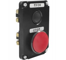 ПКЕ 122-2 У2, 10А, 660В, 2 элемента, чёрный цилиндр и красный гриб, в нишу, IP54, пост управления (ЭТ)  ET519061  Электротехник