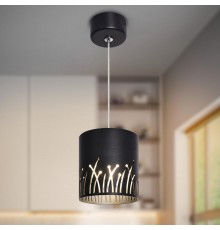 Светильник подвесной (подвес)  PL30 BK цоколь GX53 потолочный цилиндр черный  Б0061408  ЭРА