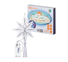 Декоративный элемент на ёлку светодиодный "Звезда" 9LED, 20см, мультиколор, 2хAA ,  SQ0361-0066  TDM ELECTRIC