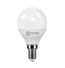 Лампа светодиодная LED-ШАР-VC 4Вт 230В Е14 3000К 360Лм  4690612030517  IN HOME