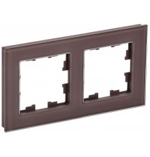 BRITE Рамка 2-ая РУ-2-2-БрТБ стекло темная бронза  BR-M22-G-K45  IEK