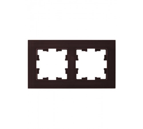 BRITE Рамка 2-ая РУ-2-2-БрТБ стекло темная бронза  BR-M22-G-K45  IEK