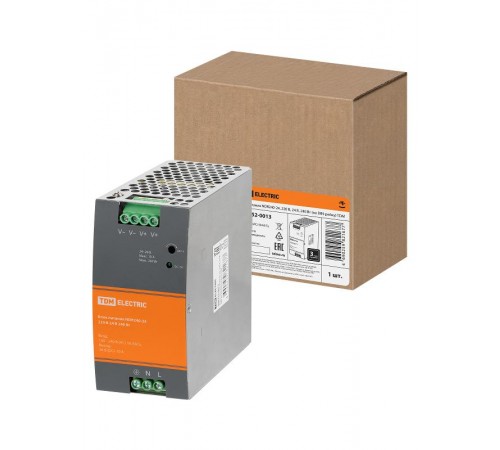 Блок питания NDR240-24, 220 В, 24 В, 240 Вт (на DIN-рейку)  SQ0752-0013  TDM