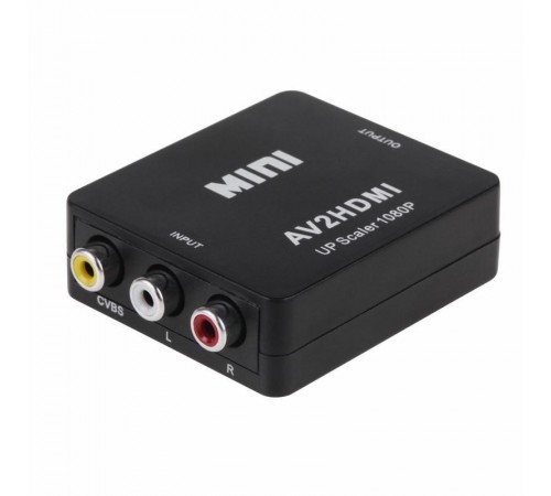 Конвертер 3 RCA на HDMI, пластик, черный  17-6939  REXANT