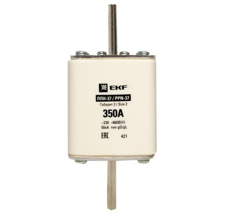 Плавкая вставка ППН-37 400/350А габарит 2  fus-37/400/350  EKF