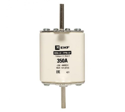 Плавкая вставка ППН-37 400/350А габарит 2  fus-37/400/350  EKF