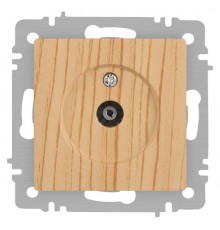 Розетка Intro Accent 6-301-11 TV одиночная, IP20, СУ, сосна  Б0063622  Intro