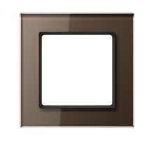 Рамка для вертикальной и горизонтальной установки, 1 пост; стекло; мокко; A CREATION  AC581GLMO  Jung