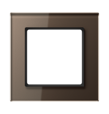 Рамка для вертикальной и горизонтальной установки, 1 пост; стекло; мокко; A CREATION  AC581GLMO  Jung