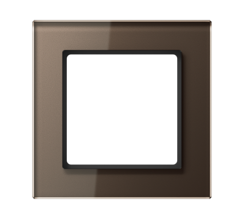 Рамка для вертикальной и горизонтальной установки, 1 пост; стекло; мокко; A CREATION  AC581GLMO  Jung