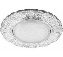 Светильник потолочный встраиваемый под лампу GX53 CD4023 20LED*2835 SMD 4000K, 15W GX53, без лампы, прозрачный, хром  29476  FERON