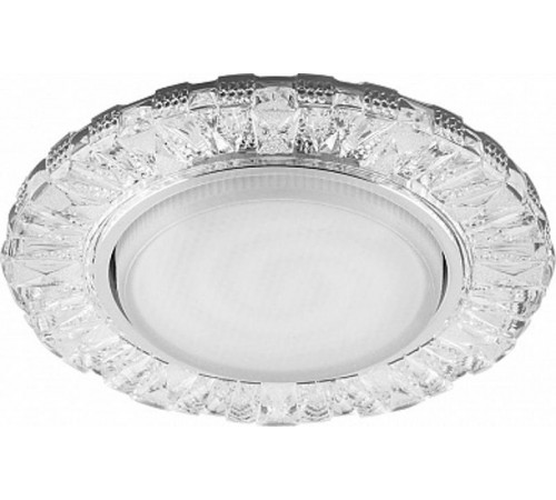 Светильник потолочный встраиваемый под лампу GX53 CD4023 20LED*2835 SMD 4000K, 15W GX53, без лампы, прозрачный, хром  29476  FERON