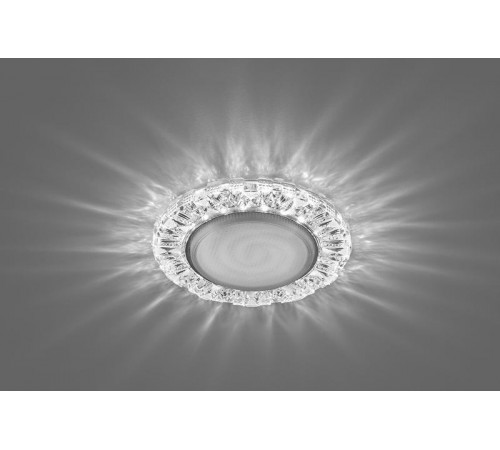 Светильник потолочный встраиваемый под лампу GX53 CD4023 20LED*2835 SMD 4000K, 15W GX53, без лампы, прозрачный, хром  29476  FERON