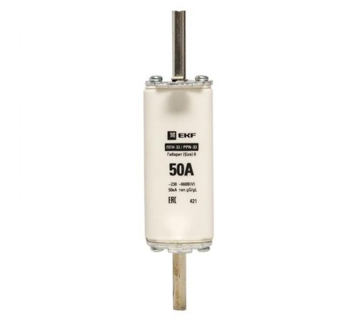 Плавкая вставка ППН-33 160/ 50А габарит 0  fus-33-0/160/50  EKF