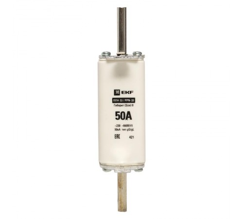 Плавкая вставка ППН-33 160/ 50А габарит 0  fus-33-0/160/50  EKF